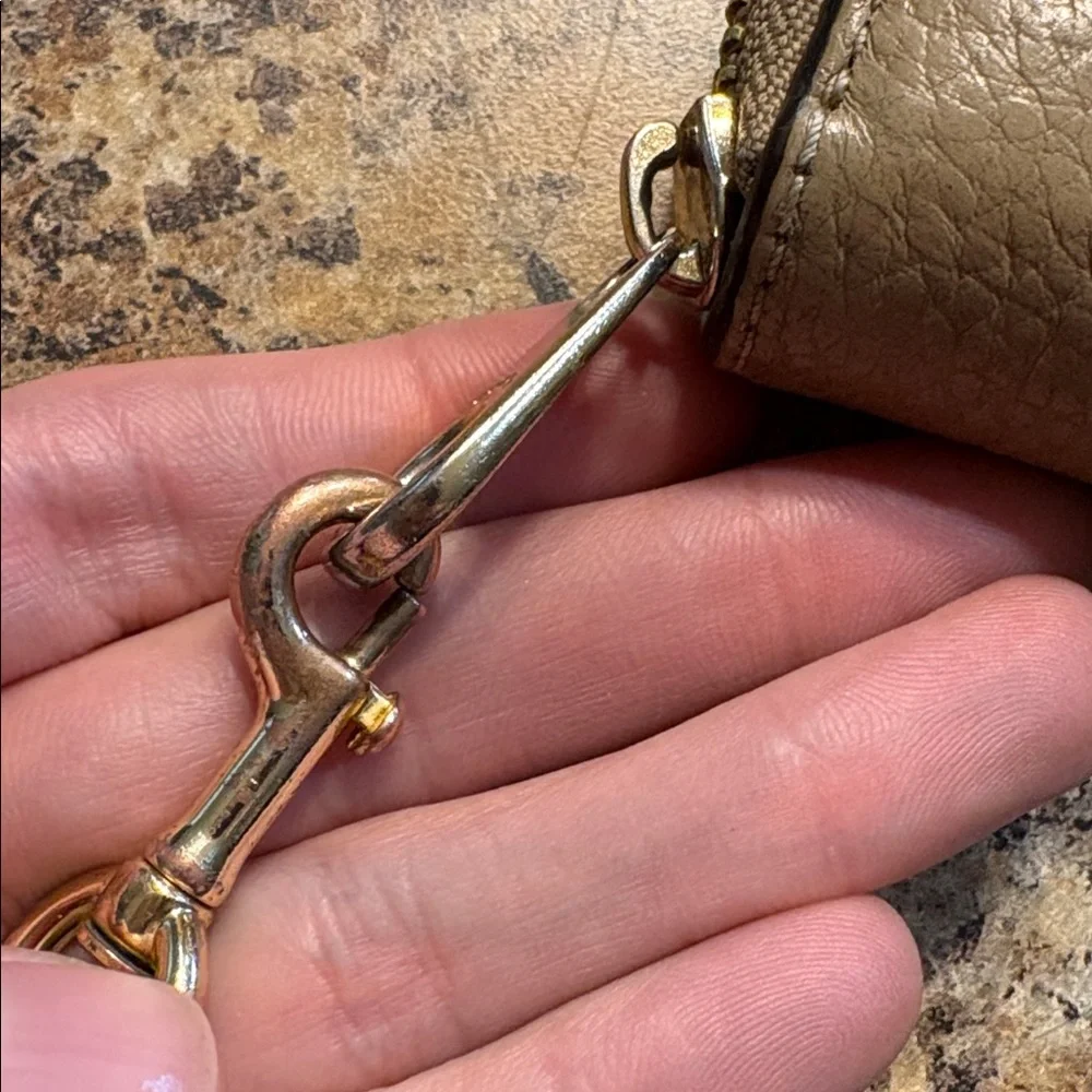 Coach Pebble Leather Wristlet